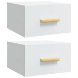 Wall-mounted Bedside Cabinets 2 pcs High Gloss White 35x35x20 cm - Front View