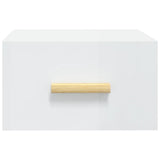 Wall-mounted Bedside Cabinets 2 pcs High Gloss White 35x35x20 cm - Top-Down View