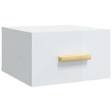 Wall-mounted Bedside Cabinets 2 pcs High Gloss White 35x35x20 cm - 45-Degree Angle