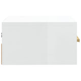 Wall-mounted Bedside Cabinets 2 pcs High Gloss White 35x35x20 cm - Close-Up Angle