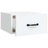 Wall-mounted Bedside Cabinets 2 pcs White 35x35x20 cm - Rear View