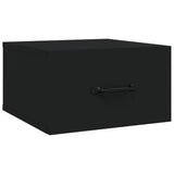 Wall-mounted Bedside Cabinets 2 pcs Black 35x35x20 cm - Top-Down View