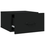 Wall-mounted Bedside Cabinets 2 pcs Black 35x35x20 cm - 45-Degree Angle