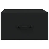 Wall-mounted Bedside Cabinets 2 pcs Black 35x35x20 cm - Rear View