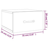 Wall-mounted Bedside Cabinets 2 pcs Black 35x35x20 cm - Extra Image
