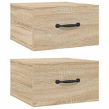 Wall-mounted Bedside Cabinets 2 pcs Sonoma Oak 35x35x20 cm