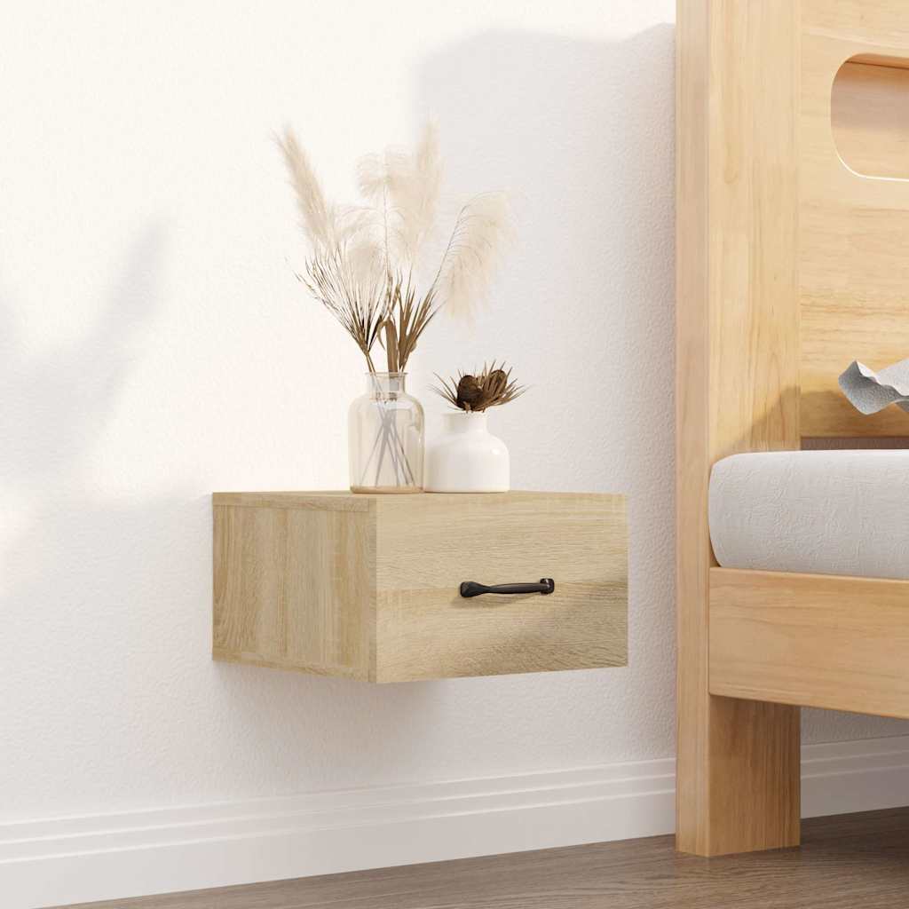 Wall-mounted Bedside Cabinets 2 pcs Sonoma Oak 35x35x20 cm
