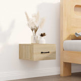 Wall-mounted Bedside Cabinets 2 pcs Sonoma Oak 35x35x20 cm - Side View