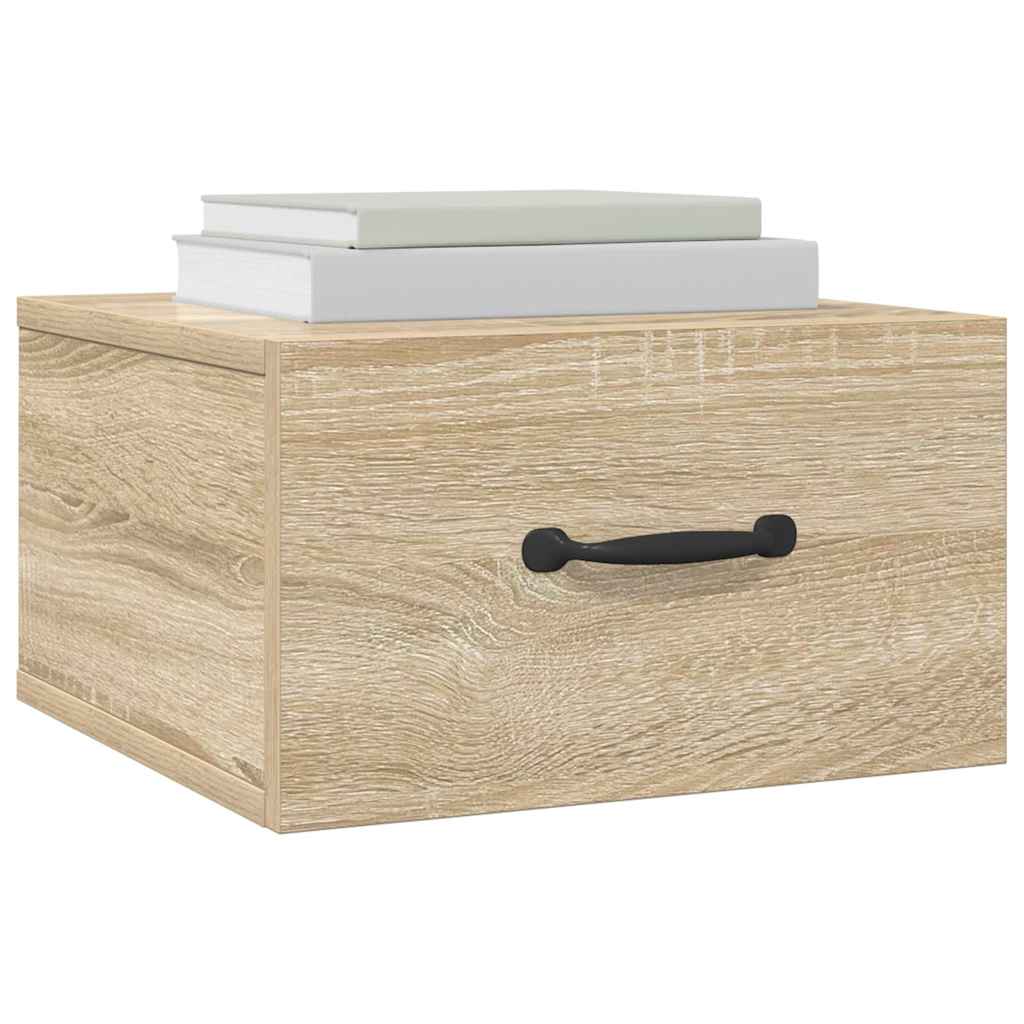 Wall-mounted Bedside Cabinets 2 pcs Sonoma Oak 35x35x20 cm