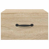 Wall-mounted Bedside Cabinets 2 pcs Sonoma Oak 35x35x20 cm - Top-Down View