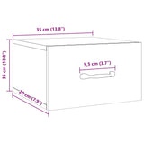Wall-mounted Bedside Cabinets 2 pcs Sonoma Oak 35x35x20 cm - Extra Image