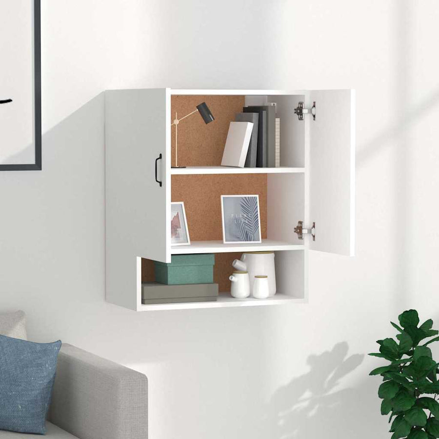 Wall Cabinet White 60x31x70 cm Engineered Wood