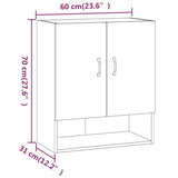 Wall Cabinet White 60x31x70 cm Engineered Wood - Extra Image