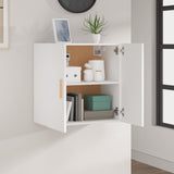 Wall Cabinet White 60x30x60 cm Engineered Wood - Side View