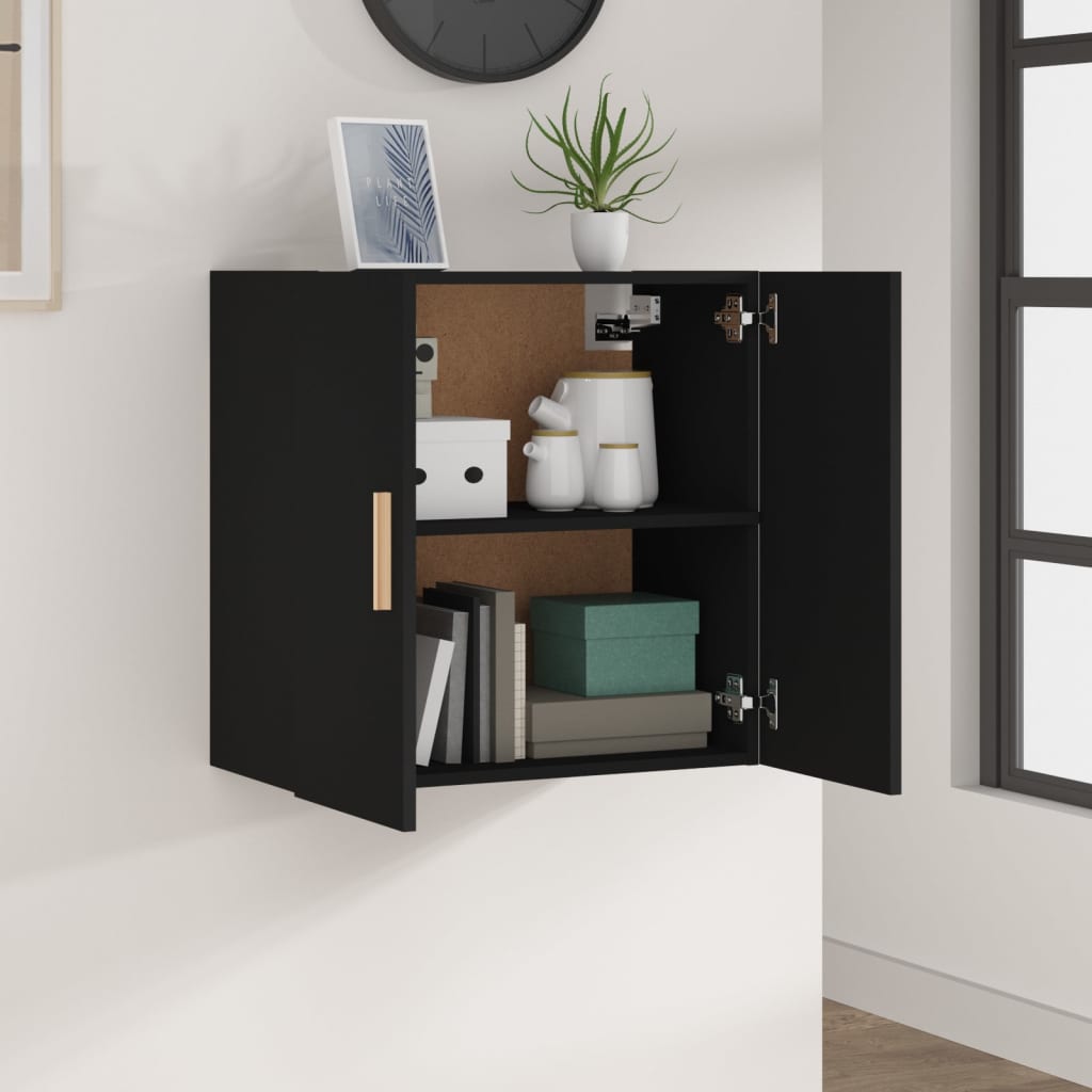 Wall Cabinet Black 60x30x60 cm Engineered Wood