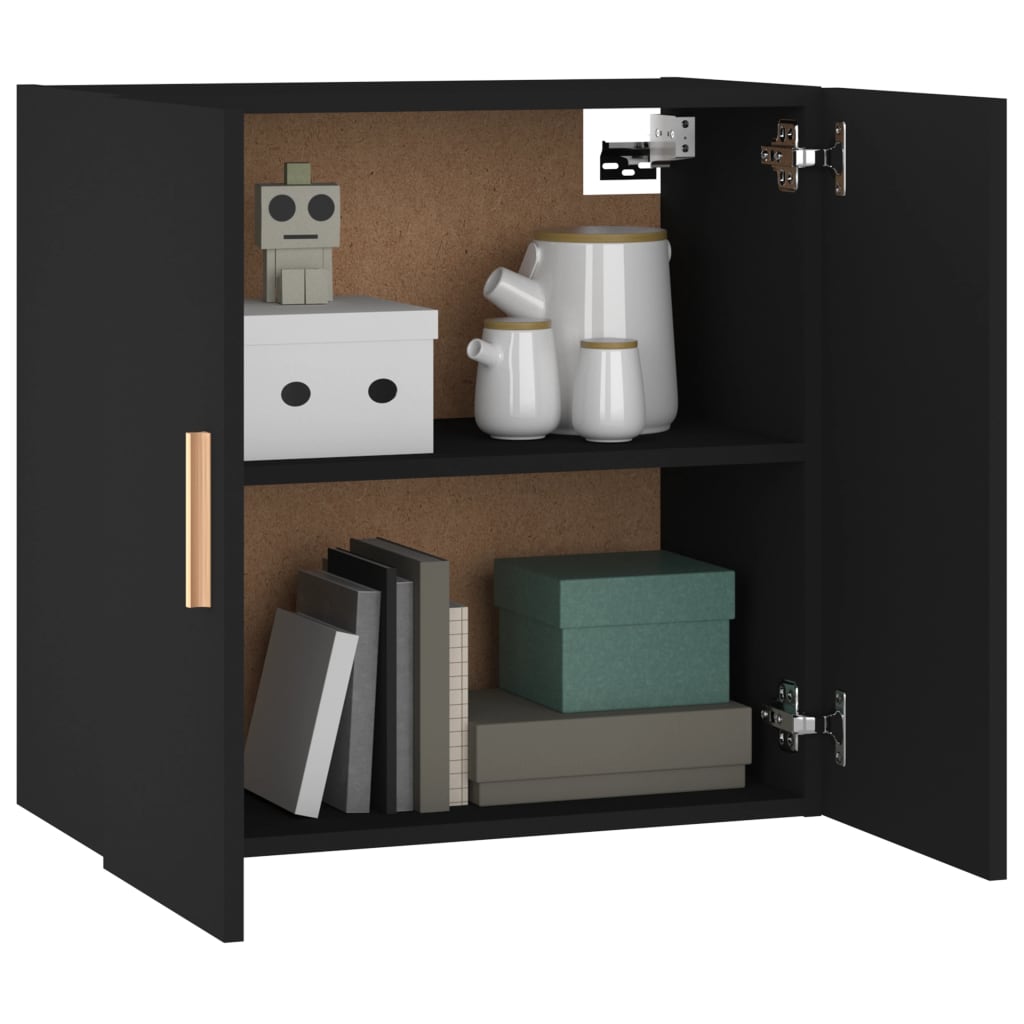 Wall Cabinet Black 60x30x60 cm Engineered Wood