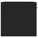 Wall Cabinet Black 60x36.5x35 cm Engineered Wood - Rear View