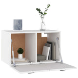 Wall Cabinet White 60x36.5x35 cm Engineered Wood - Low Angle