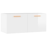 Wall Cabinet High Gloss White 80x35x36.5 cm Engineered Wood
