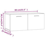 Wall Cabinet High Gloss White 80x35x36.5 cm Engineered Wood