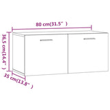 Wall Cabinet High Gloss White 80x35x36.5 cm Engineered Wood - Extra Image
