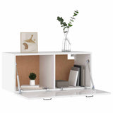 Wall Cabinet High Gloss White 80x36.5x35 cm Engineered Wood - Top-Down View