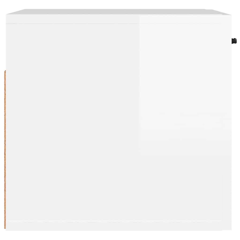 Wall Cabinet High Gloss White 80x36.5x35 cm Engineered Wood