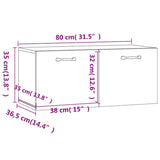 Wall Cabinet High Gloss White 80x36.5x35 cm Engineered Wood - Extra Image