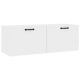 Wall Cabinet High Gloss White 100x36.5x35 cm Engineered Wood - Front View