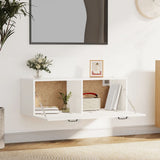 Wall Cabinet High Gloss White 100x36.5x35 cm Engineered Wood - Side View