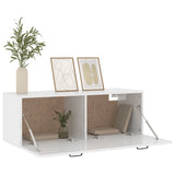 Wall Cabinet High Gloss White 100x36.5x35 cm Engineered Wood