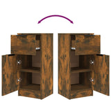 Sideboards 2 pcs Smoked Oak 30x30x70 cm Engineered Wood
