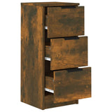 Sideboards 2 pcs Smoked Oak 30x30x70 cm Engineered Wood - 45-Degree Angle