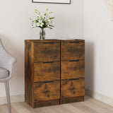 Sideboards 2 pcs Smoked Oak 30x30x70 cm Engineered Wood