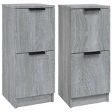 Sideboards 2 pcs Grey Sonoma 30x30x70 cm Engineered Wood - Front View