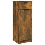 Bathroom Cabinet Smoked Oak 32x34x90 cm Engineered Wood - Front View