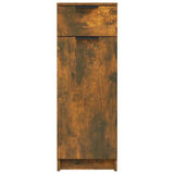 Bathroom Cabinet Smoked Oak 32x34x90 cm Engineered Wood - Rear View