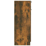 Bathroom Cabinet Smoked Oak 32x34x90 cm Engineered Wood - Close-Up Angle