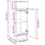 Bathroom Cabinet Smoked Oak 32x34x90 cm Engineered Wood - Extra Image