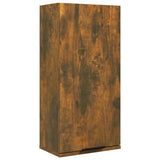 Wall-mounted Bathroom Cabinet Smoked Oak 32x20x67 cm - Front View