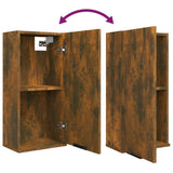 Wall-mounted Bathroom Cabinet Smoked Oak 32x20x67 cm - Extra Image