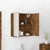 Bathroom Mirror Cabinet Smoked Oak 64x20x67 cm - Top-Down View