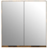 Bathroom Mirror Cabinet Smoked Oak 64x20x67 cm - Rear View