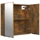 Bathroom Mirror Cabinet Smoked Oak 64x20x67 cm - Extra Image
