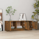 TV Cabinet Smoked Oak 102x35x36.5 cm Engineered Wood - Side View