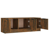 TV Cabinet Smoked Oak 102x35x36.5 cm Engineered Wood - Rear View