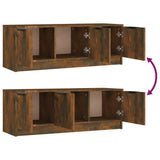 TV Cabinet Smoked Oak 102x35x36.5 cm Engineered Wood - Extra Image