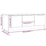 TV Cabinet Smoked Oak 102x35x36.5 cm Engineered Wood - Extra Image