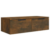Wall Cabinet Smoked Oak 68x30x20 cm Engineered Wood - Front View
