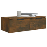 Wall Cabinet Smoked Oak 68x30x20 cm Engineered Wood - Top-Down View